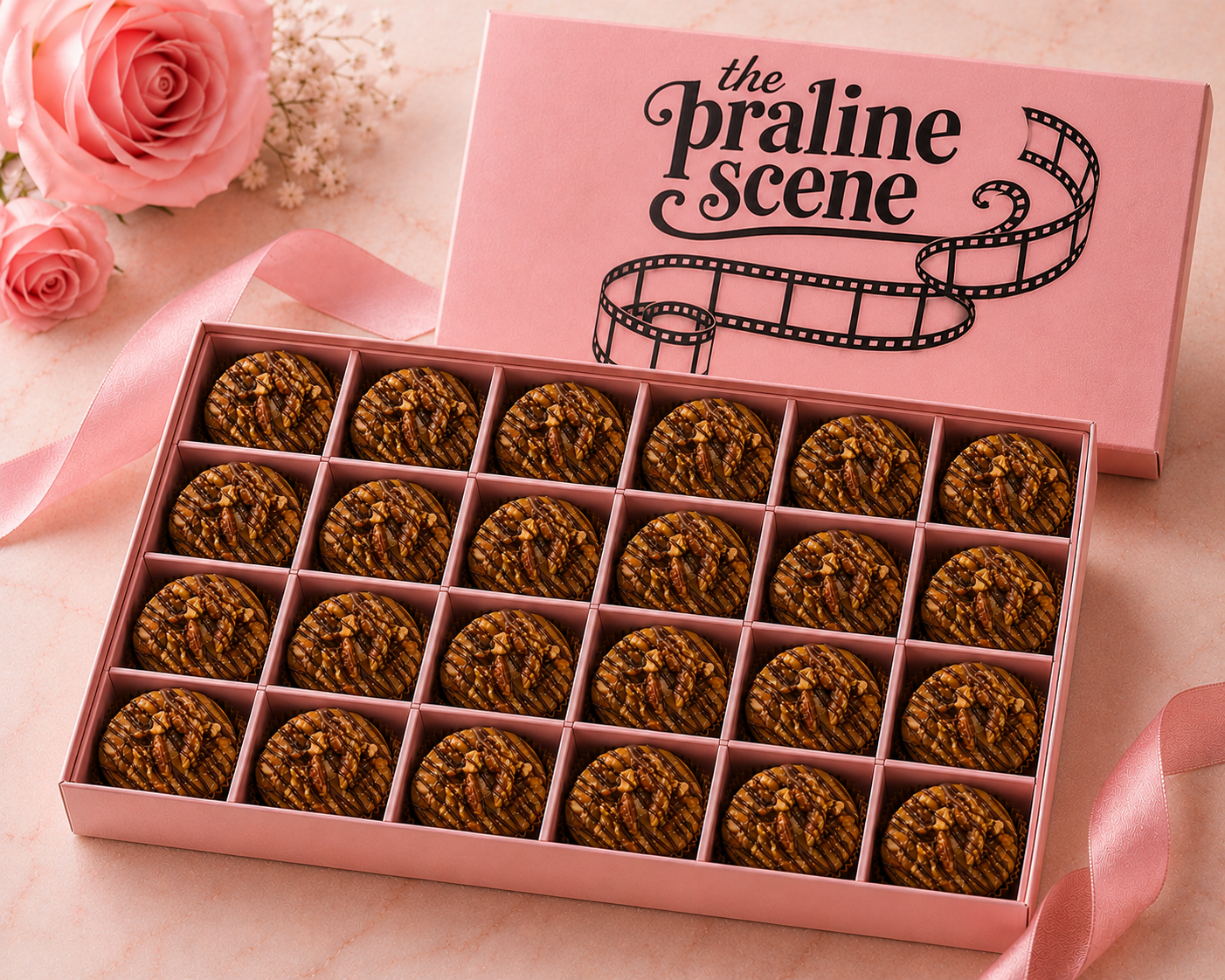 Milk-Chocolate Drizzled Praline