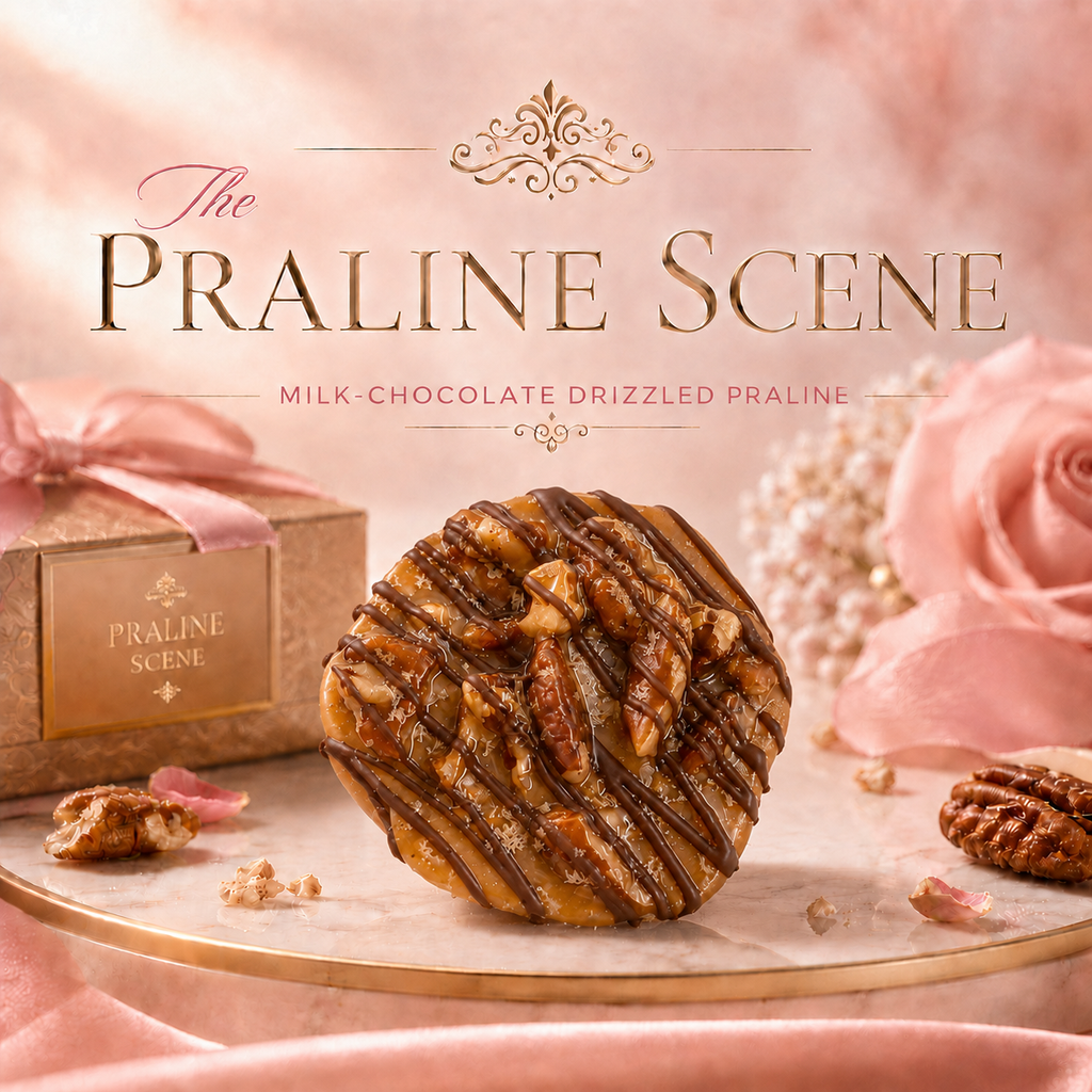Milk-Chocolate Drizzled Praline