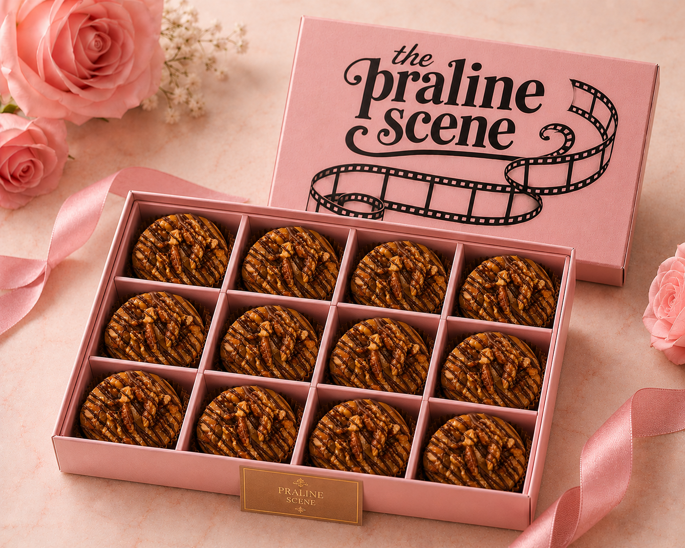 Milk-Chocolate Drizzled Praline